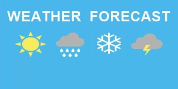 Weatherman predicted rain from…………