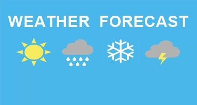 Weatherman predicted rain from…………