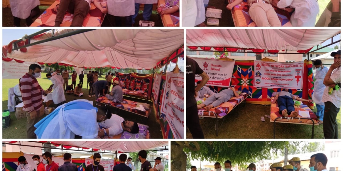 Police organises blood donation camp in Baramulla