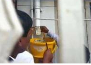 Officials of the Anti-Corruption Bureau (ACB) had to use a bucket to drain out ₹13.50 lakh in cash, stuffed inside the waterpipe of PWD junior engineer