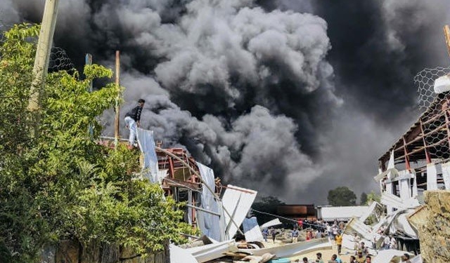 At least 56 people, including children, women, were killed in an airstrike on a refugee camp