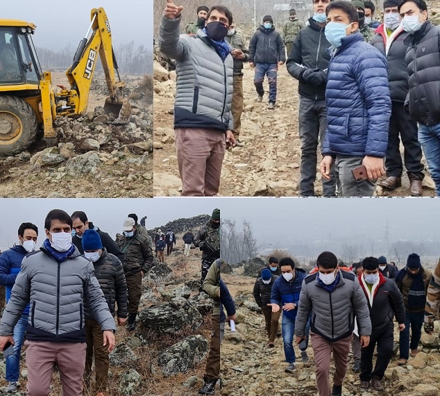 District Administration Srinagar launches anti-encroachment operation at this Area to retrieve over 350 kanals of Govt land