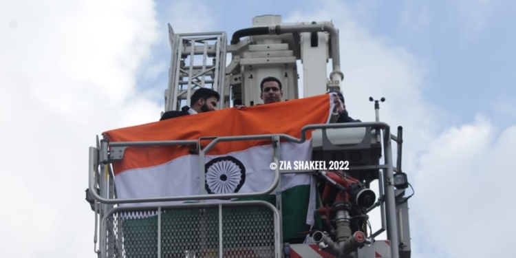 In a first, tricolour unfurled on top of clock tower  Ghanta Ghar in Srinagar’s historic Lal Chowk