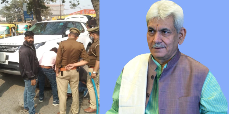 LG J&K Manoj Sinha escapes unhurt from Car Accident