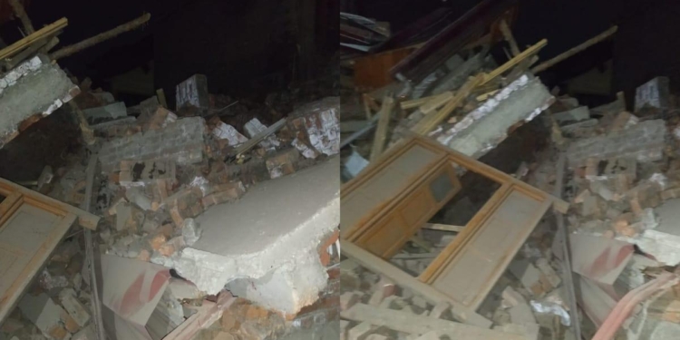 Three residential houses collapse in Srinagar
