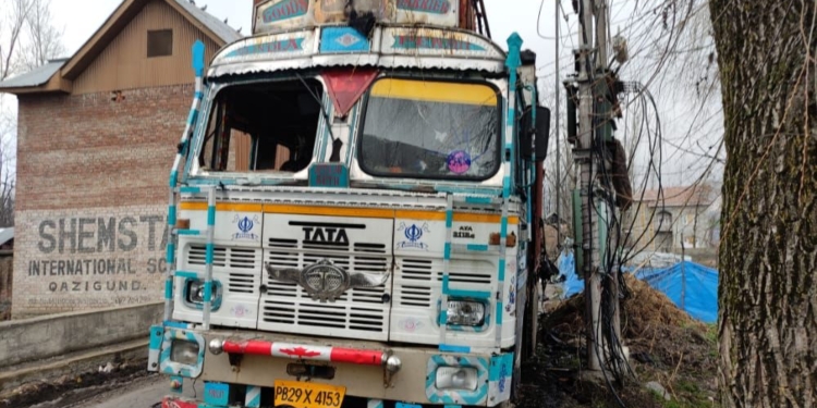 Driver charred to death inside truck in J&K