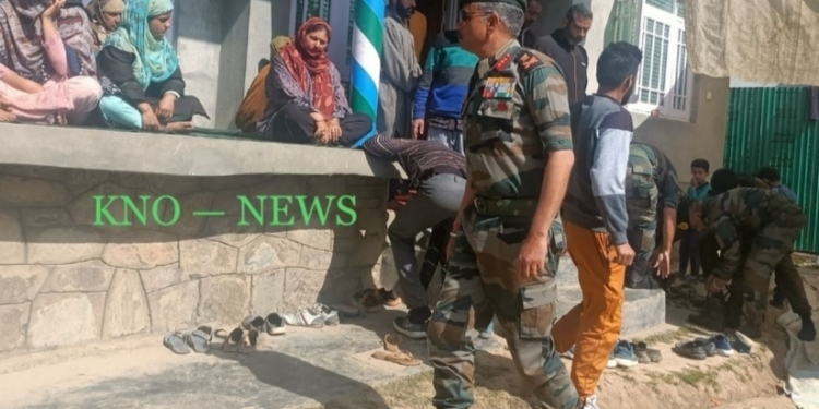GOC 15 Corps Visits to Condole Family of Slain Budgam SPO, His Brother