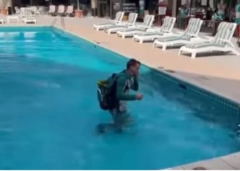 Video: Alex Carey falls in hotel pool, leaving Australian………….