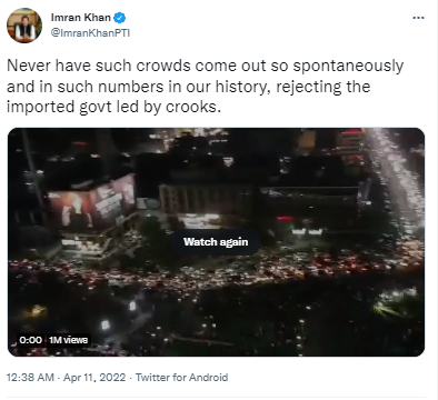 Massive protests in Pakistan against Imran Khan’s ouster