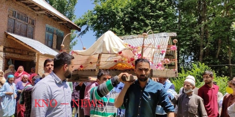 Muslims perform final rituals for an 80-year-old Pandit woman at Kulgam’s Y K Pora
