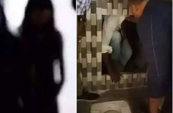 Sex racket Busted running through secret toilet door…..Watch