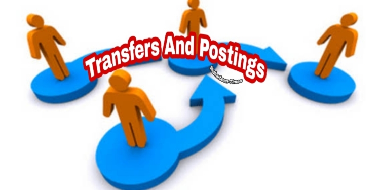 Ten Officers Transferred In J&K……