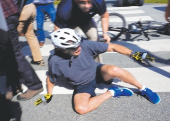 WATCH US President Biden Falls From Bike