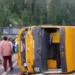 BREAKING:School bus topples, several students injured in Kashmir