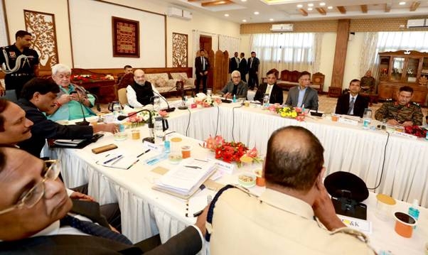 Union Home Minister Shri Amit Shah holds review meeting in Srinagar on security situation in Jammu & Kashmir