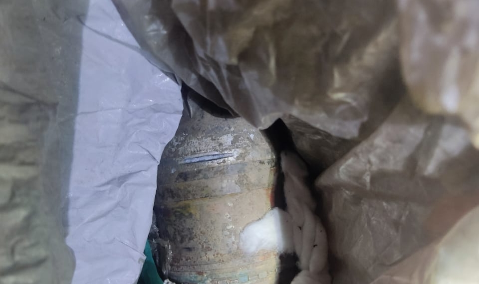 Old Rusted Shell Recovered, Defused ….