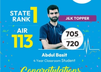 NEET-2023 topper Abdul Basit makes JK proud
