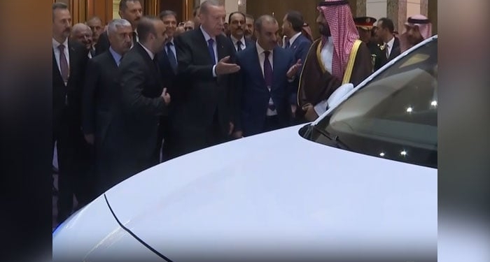 WATCH: President Erdogan gifts Turkish-made electric car to Saudi Crown Prince MBS