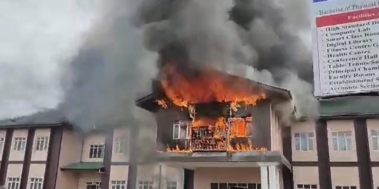 Fire breaks out in Ganderbal College