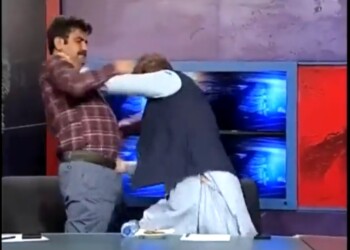 Watch TV Show In Pakistan Turns Into A Wrestling Ring