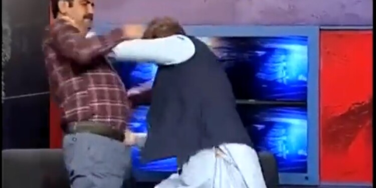 Watch TV Show In Pakistan Turns Into A Wrestling Ring