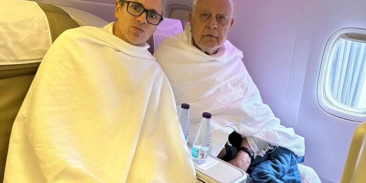 Omar Abdullah and Dr. Farooq Abdullah Embark on Umrah Journey