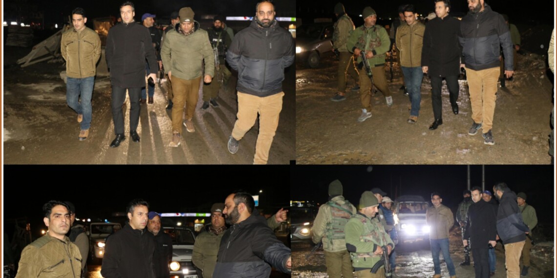 DC Srinagar conducts late night inspection of various ongoing construction sites
