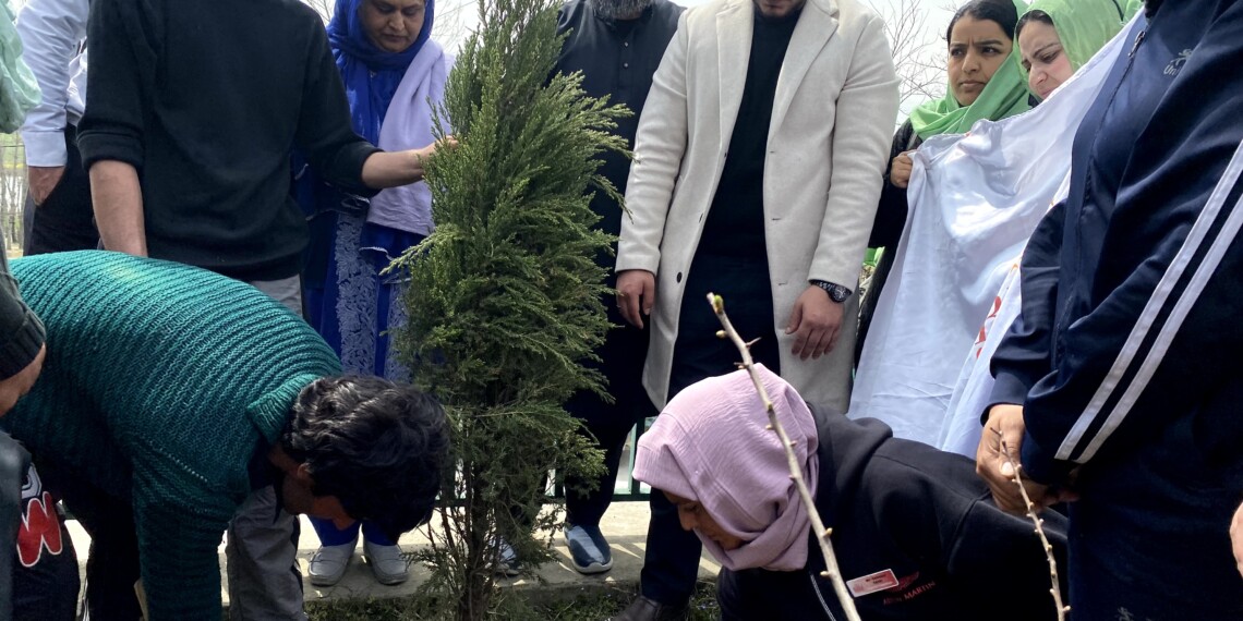 Saim Mir from Birla Open Minds Donates Plants to GDC Pampore