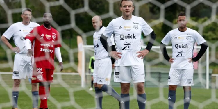 Macron Scores Penalty In Charity Match For Wife’s Foundation
