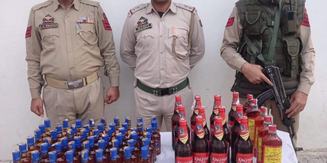 DISTRICT POLICE KISHTWAR RECOVERED HUGE QUANTITY OF ILLICIT LIQUOR FROM KISHTWAR TOWN
