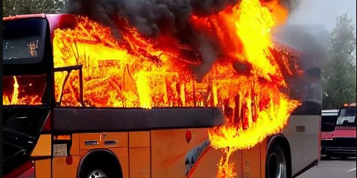 8 Burnt To Death As Bus Carrying Devotees Catches Fire In…
