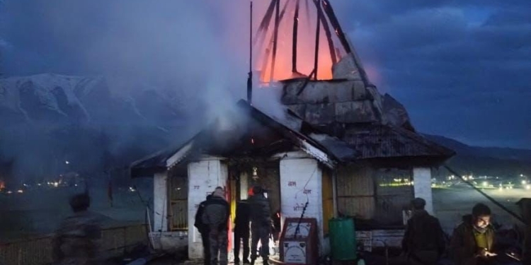 Temple gutted in fire at UT J&K..