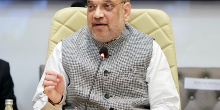 Union Home Minister Amit Shah chairs review meeting on the security situation in Jammu and Kashmir with MHA officials..