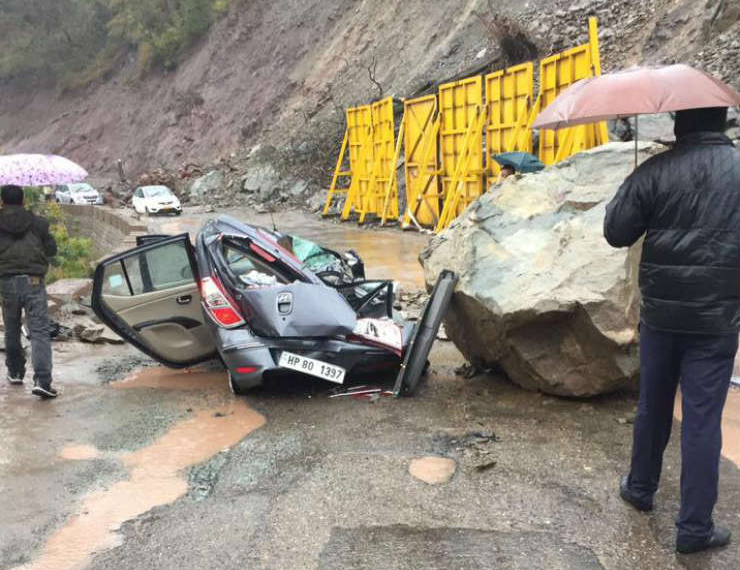 Two persons die, three injured after vehicle comes under shooting stone in …