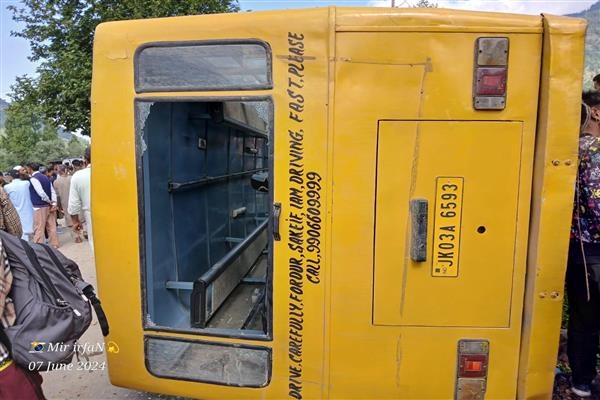 School Bus Accident Injures Four Students in J&K  FIR Registered Driver Arrested