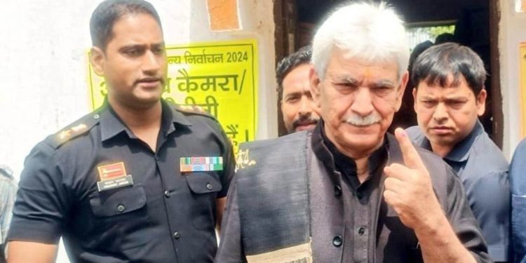 LG Manoj Sinha casts vote in…