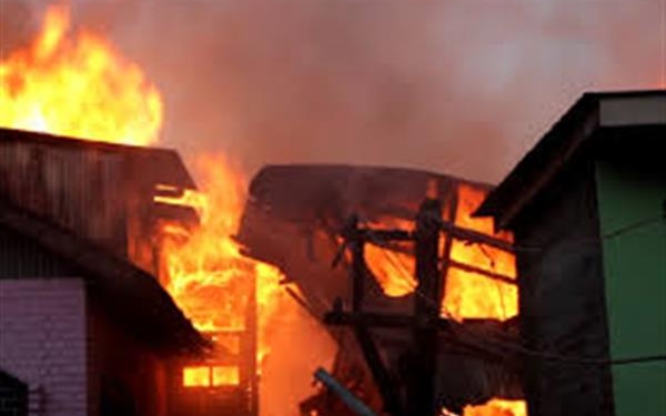 Fire damaged 10 houses, 8 shops in UT J&K