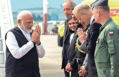 PM Modi arrives in Poland for 2-day historic visit