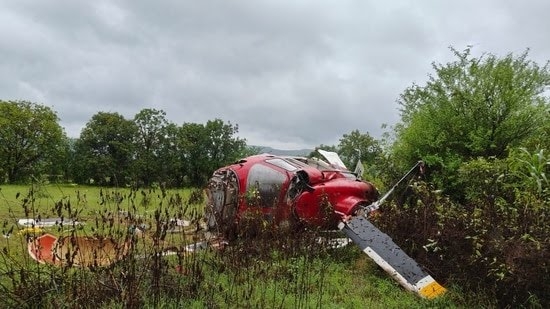 Helicopter crashes in….