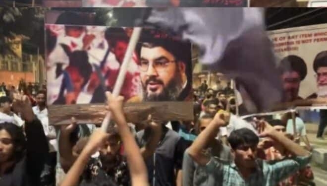 Protests rocked across Srinagar following killing of Hezbollah chief