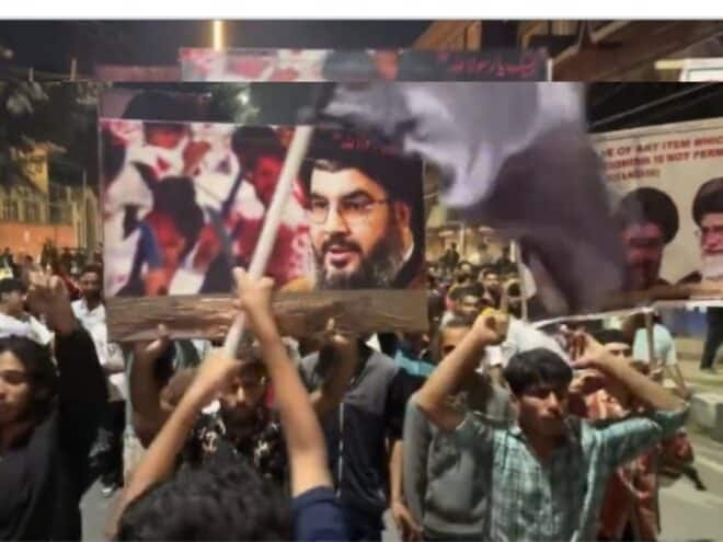 Protests rocked across Srinagar following killing of Hezbollah chief