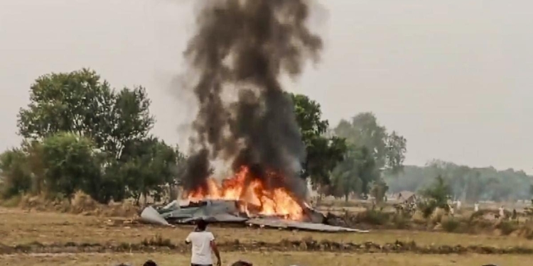 Mig-29 fighter crashes in…
