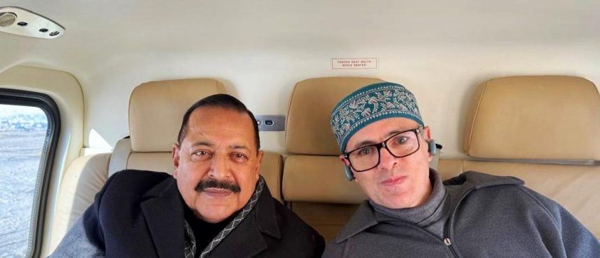 J&K CM Omar Abdullah, Jitendra Singh Fly to Sonamarg for Z-Morh Tunnel Launch