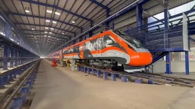 Specially designed Vande Bharat Express train for Kashmir arrives in Jammu