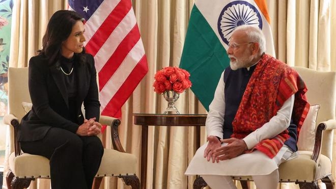 PM Narendra Modi U.S. visit PM Modi holds talk with Intel chief Tulsi Gabbard, joint press conference with Trump