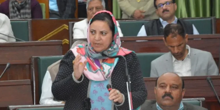 Sakeena Itoo briefs house on Anantnag fire relief efforts