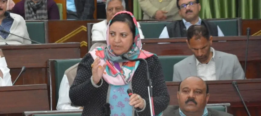 Sakeena Itoo briefs house on Anantnag fire relief efforts