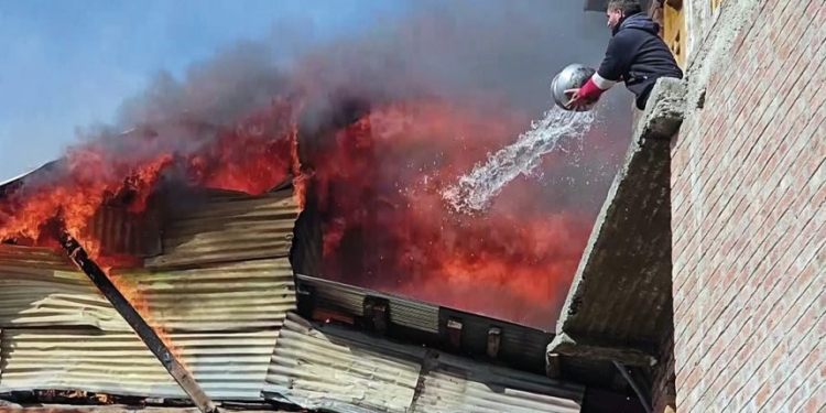 Fire in Anantnag leaves over 38 families homeless
