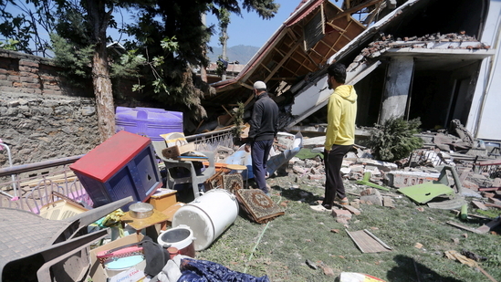 Houses of three more terrorists demolished in South Kashmir