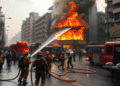 Fire breaks out at Libbas showroom in….